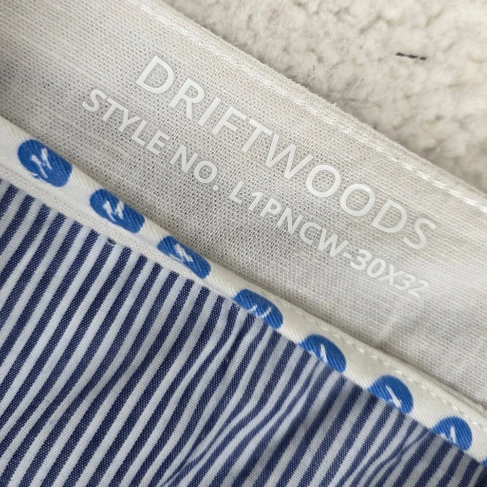 Mugsy Driftwoods Linen Blend Chino Pants Mens 30x32 Ivory White Slim Straight - Picture 2 of 13